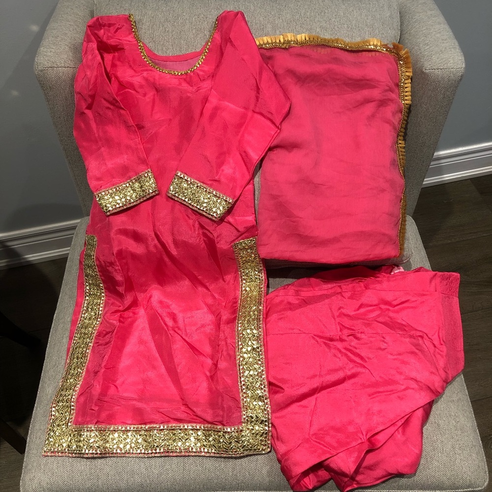 Pink Punjabi suit - kids
